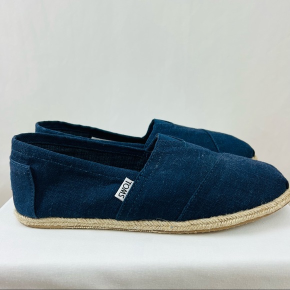 TOMS Men’s Jean and Jute Lining Shoes - Picture 2 of 12